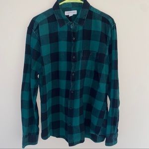 Aeropostale Green Black Flannel Large Size